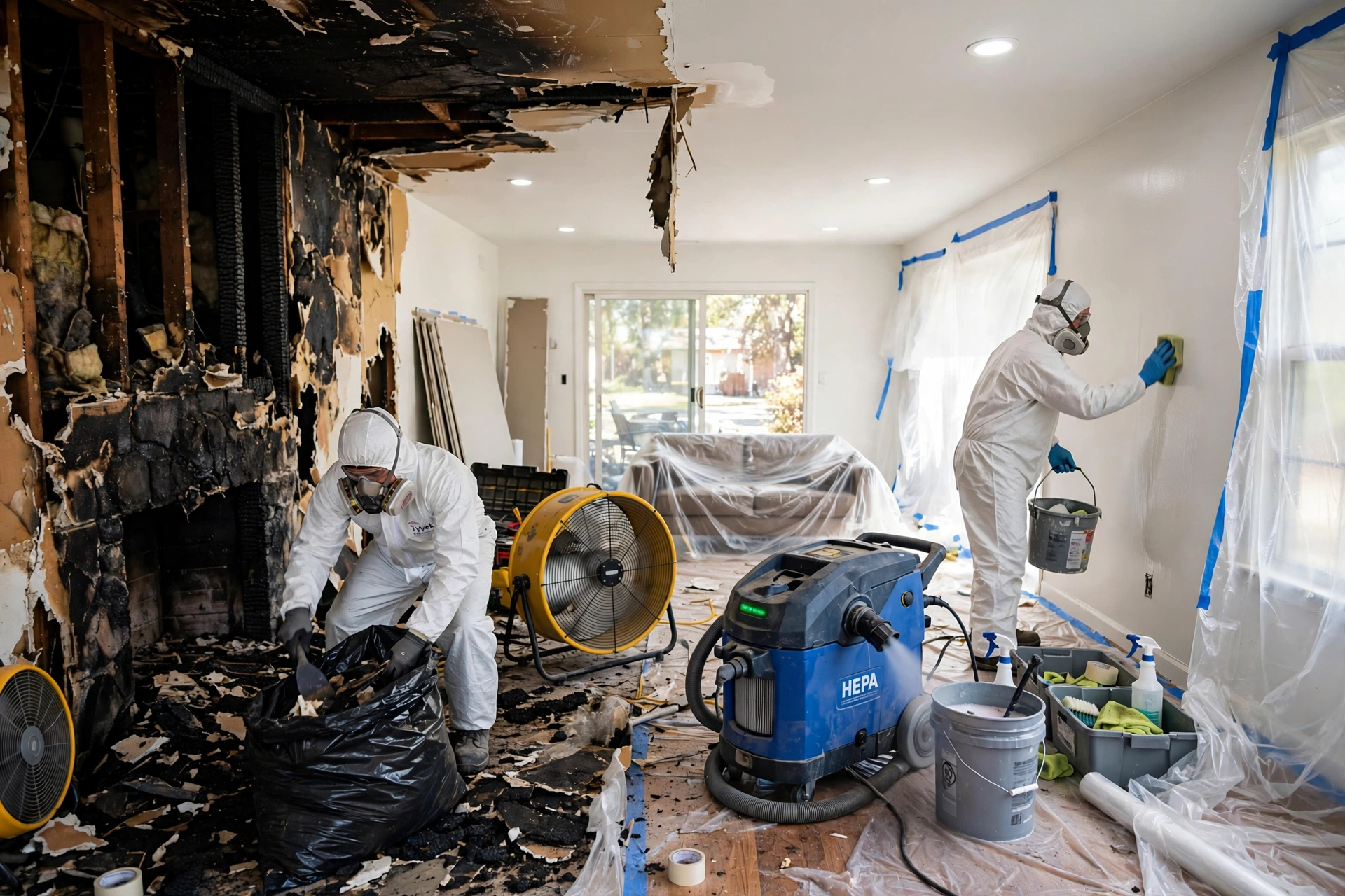 Smoke and soot cleanup in McKinney, TX
